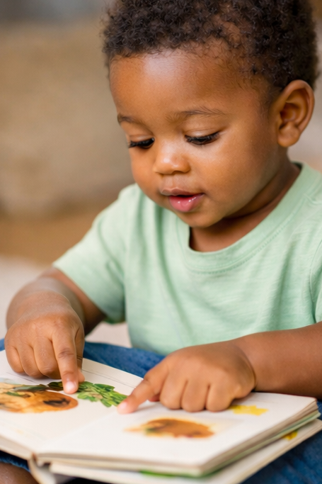 Harlem Little Learners boy reading