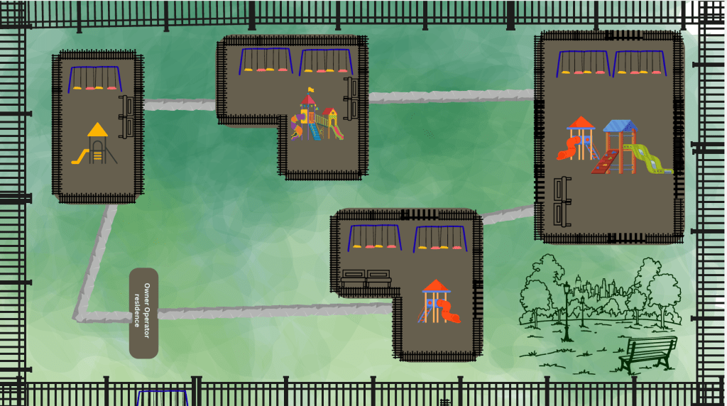 Illustrated Outdoor Play areas